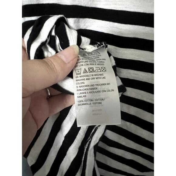 Jason Wu Black and White Striped T-shirt Size Small Very Stretchy Classic T - Picture 7 of 8